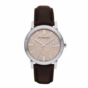 Auth. BURBERRY CLASSIC BU1777 BROWN CHRONOGRAPH brown silver watch